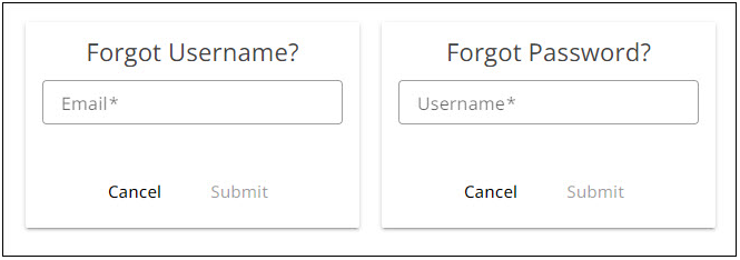 Select forgot username or forgot password